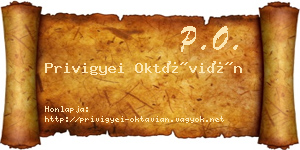 Privigyei Oktávián névjegykártya